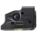 Streamlight TLR-6 light and red laser shown fitted to a Glock-pattern pistol