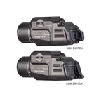Streamlight TLR-7 HL-X USB in black at 2.88 oz, with its ambidextrous rear paddle switches