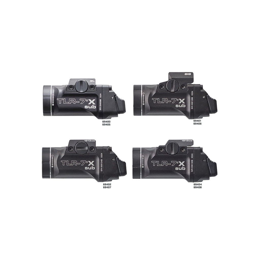 Streamlight TLR-7 X sub weapon light measuring 2.51 inches long on a slim pistol frame