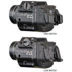Streamlight TLR-8 HL-X G sub weapon light showing the ambidextrous rear paddle switches
