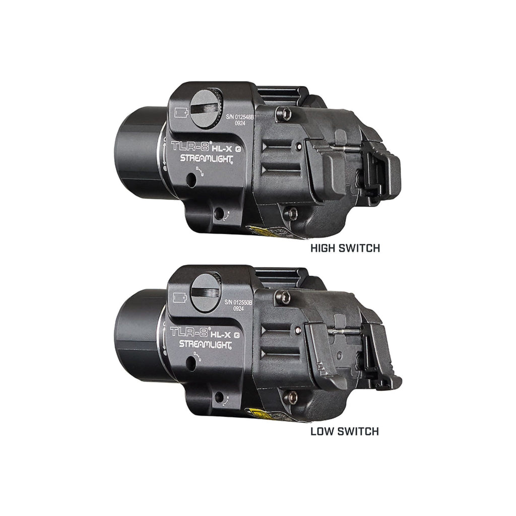 Streamlight TLR-8 HL-X G USB light shown with the SL-B9 USB-C rechargeable battery pack