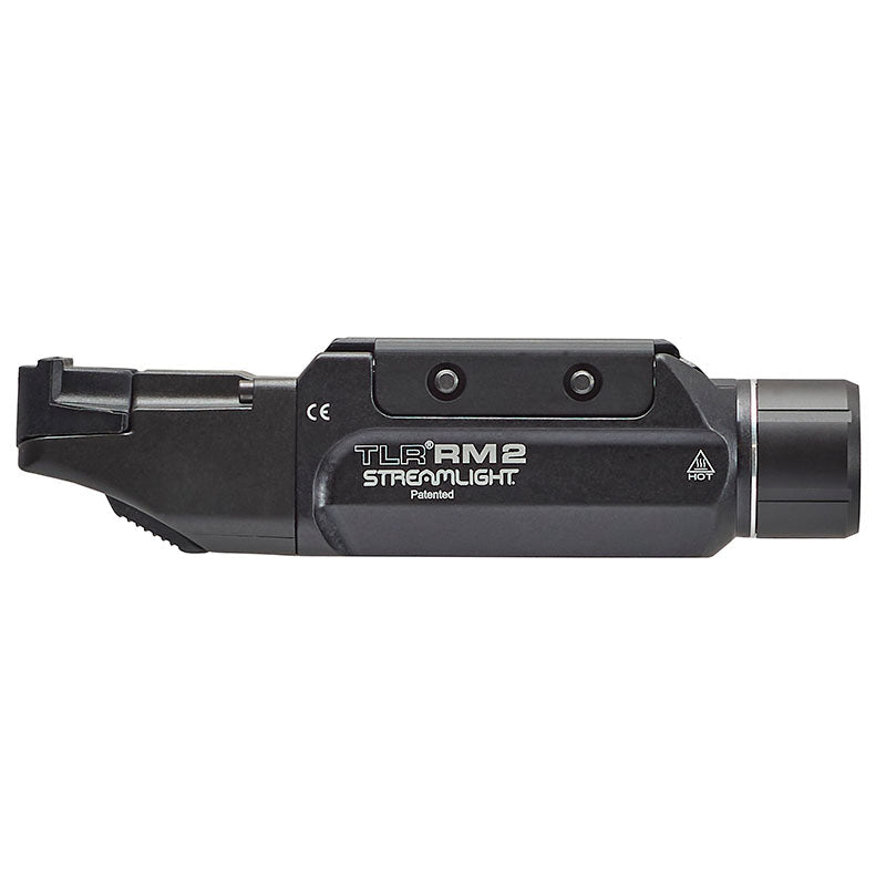 Streamlight TLR RM 2 weapon light in black with the bezel and reflector facing the camera