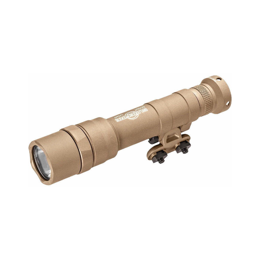 SureFire M640DF Scout Light Pro in tan, rated 1500 lumens on the SF18650 rechargeable cell