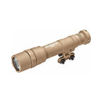 SureFire M640DF Scout Light Pro in tan, rated 1500 lumens on the SF18650 rechargeable cell