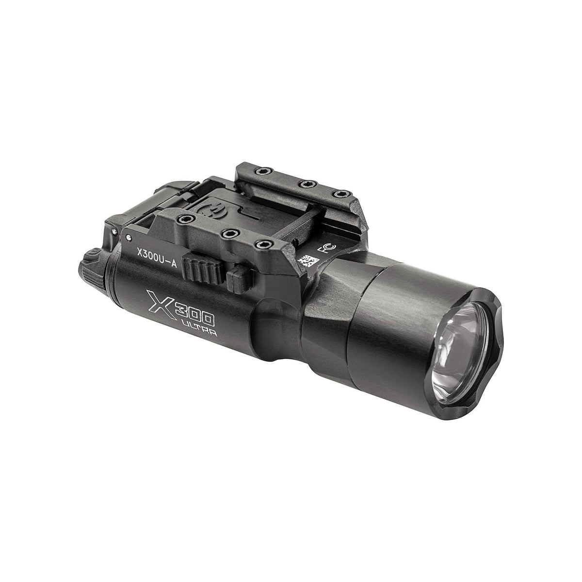 X300U-A Ultra weapon light with the battery compartment that takes two CR123A lithium cells