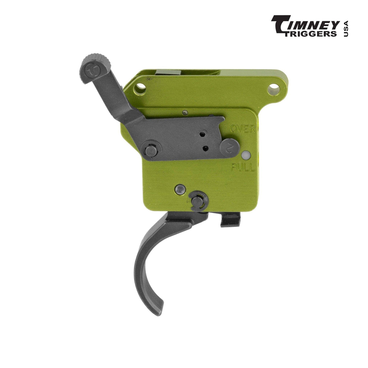 Timney Elite Hunter Trigger 510-V2 - Remington 700/40X - 2-4 lb, side profile showing the green housing