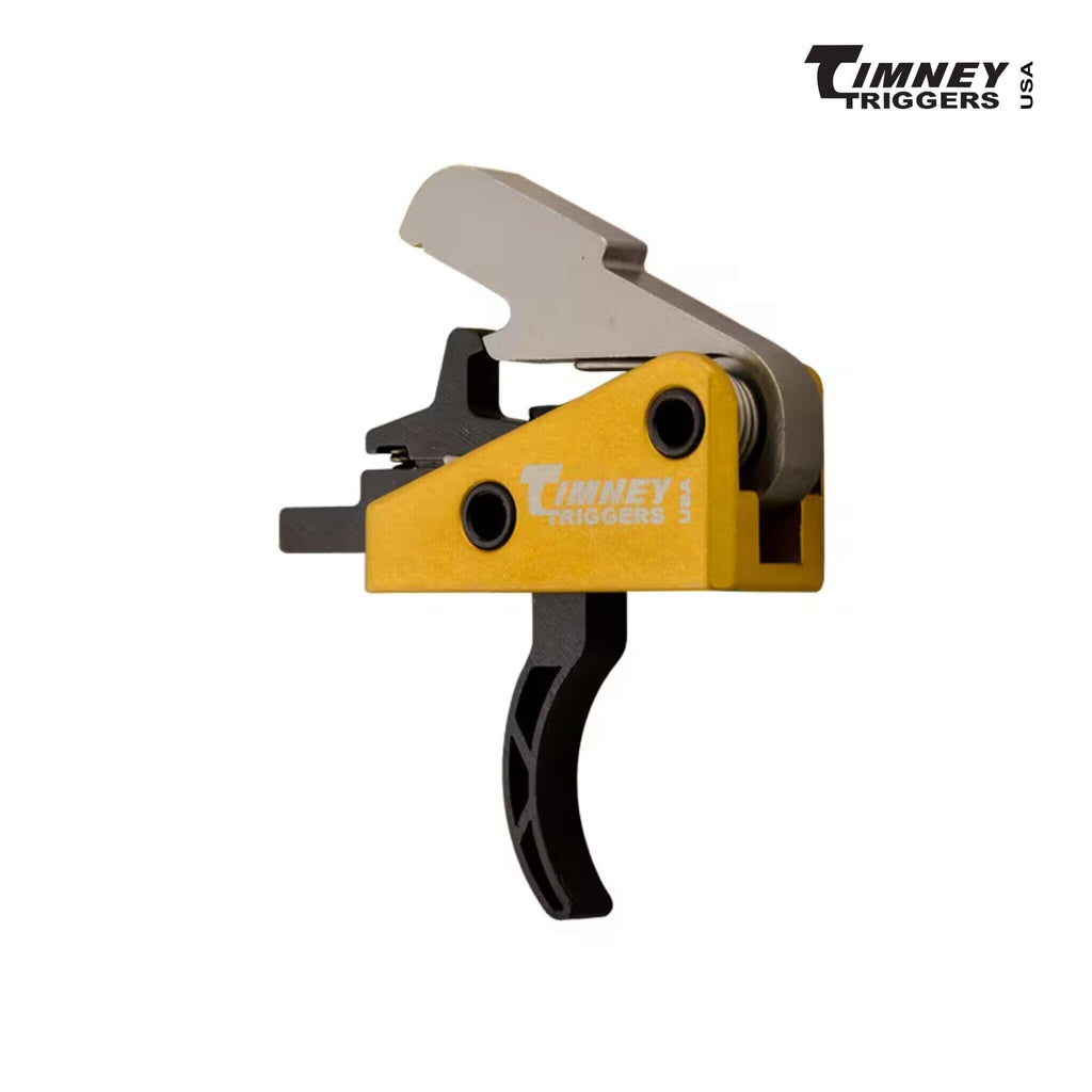Timney Skeletonised Trigger 661S - AR-15 Small Pin - Single-Stage 3 lb, side profile with a solid curved shoe