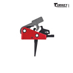 Timney Targa Two-Stage Short Trigger 662S-ST - AR-15 - Straight Shoe, side profile with the red housing