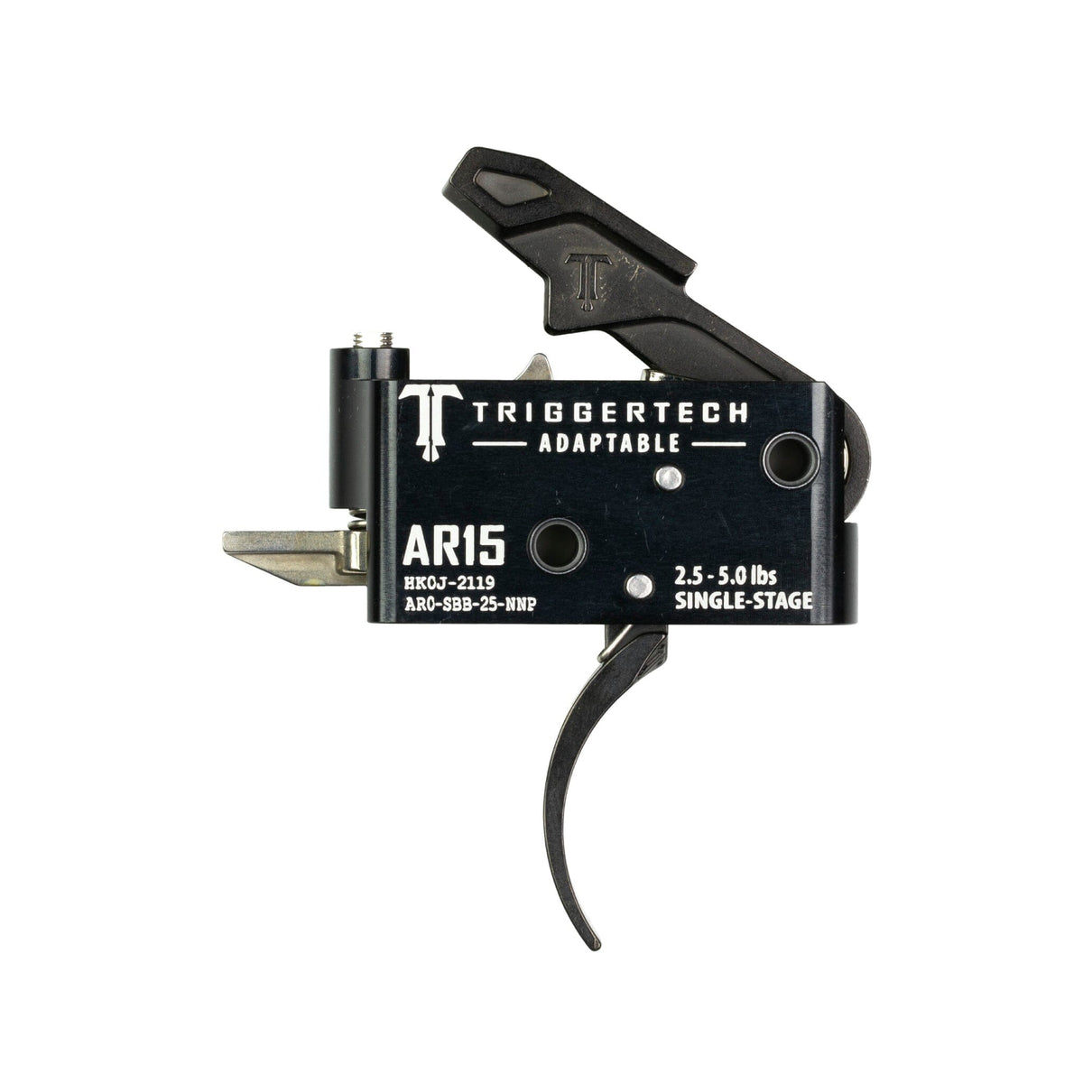 TriggerTech Adaptable Pro Single-Stage Trigger - AR-15 - Curved 2.5-5 lb - Black, AR0-SBB-25-NNP