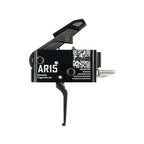 TriggerTech Competitive Single-Stage Trigger - AR-15 - Flat 3 lb - Black, side profile showing the housing markings