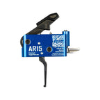 TriggerTech Diamond Single-Stage Trigger - AR-15 - Flat 1.5-4 lb - Blue/Black, side profile of the blue housing