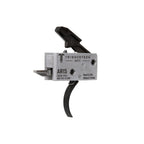 TriggerTech Duty Mil-Spec Single-Stage Trigger - AR-15 - Curved - Black, side profile showing the housing markings