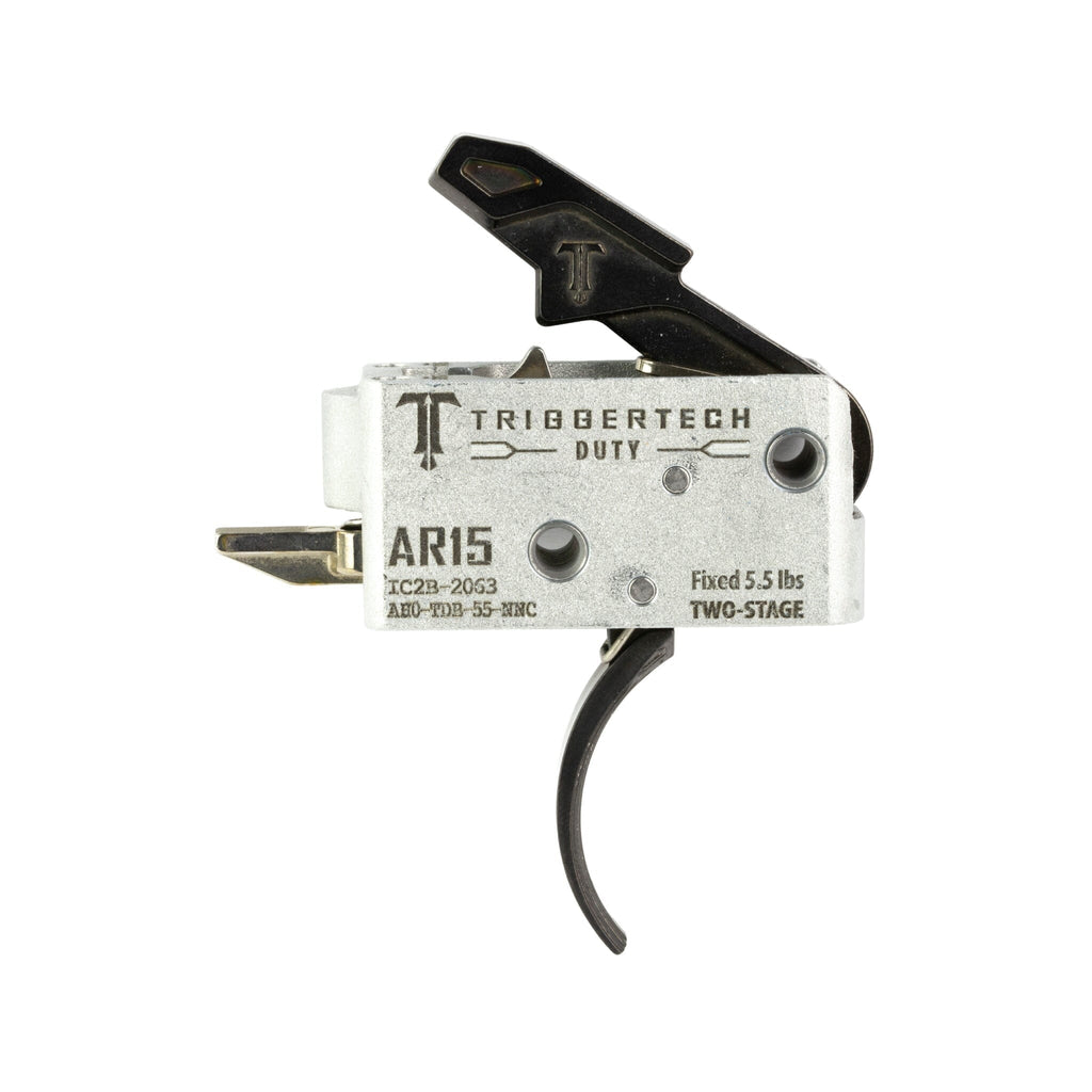 TriggerTech Duty Mil-Spec Two-Stage Trigger - AR-15 - Curved - Black, AH0-TDB-55-NNC