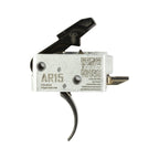 TriggerTech Duty Mil-Spec Two-Stage Trigger - AR-15 - Curved - Black, side profile showing the housing markings