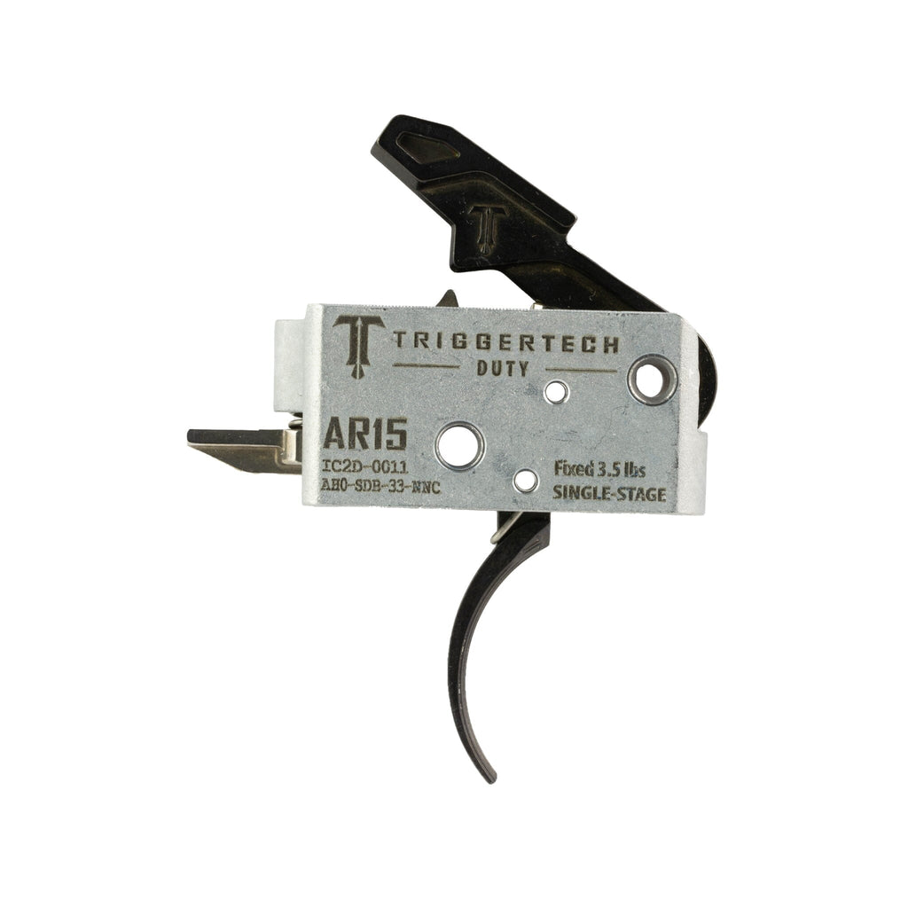 TriggerTech Duty Single-Stage Trigger - AR-15 - Curved - Black, AH0-SDB-33-NNC
