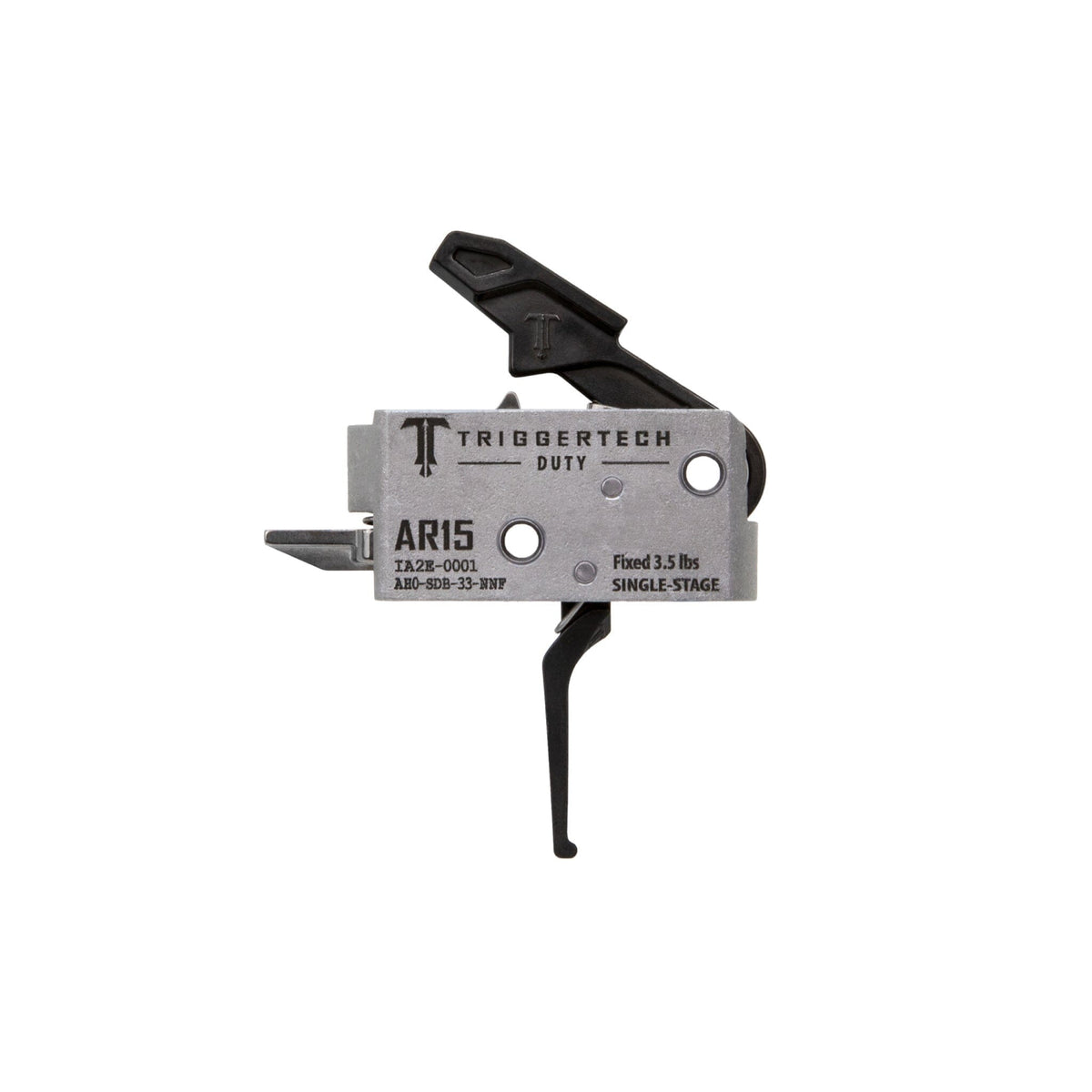 TriggerTech Duty Single-Stage Trigger - AR-15 - Flat - Black, AH0-SDB-33-NNF