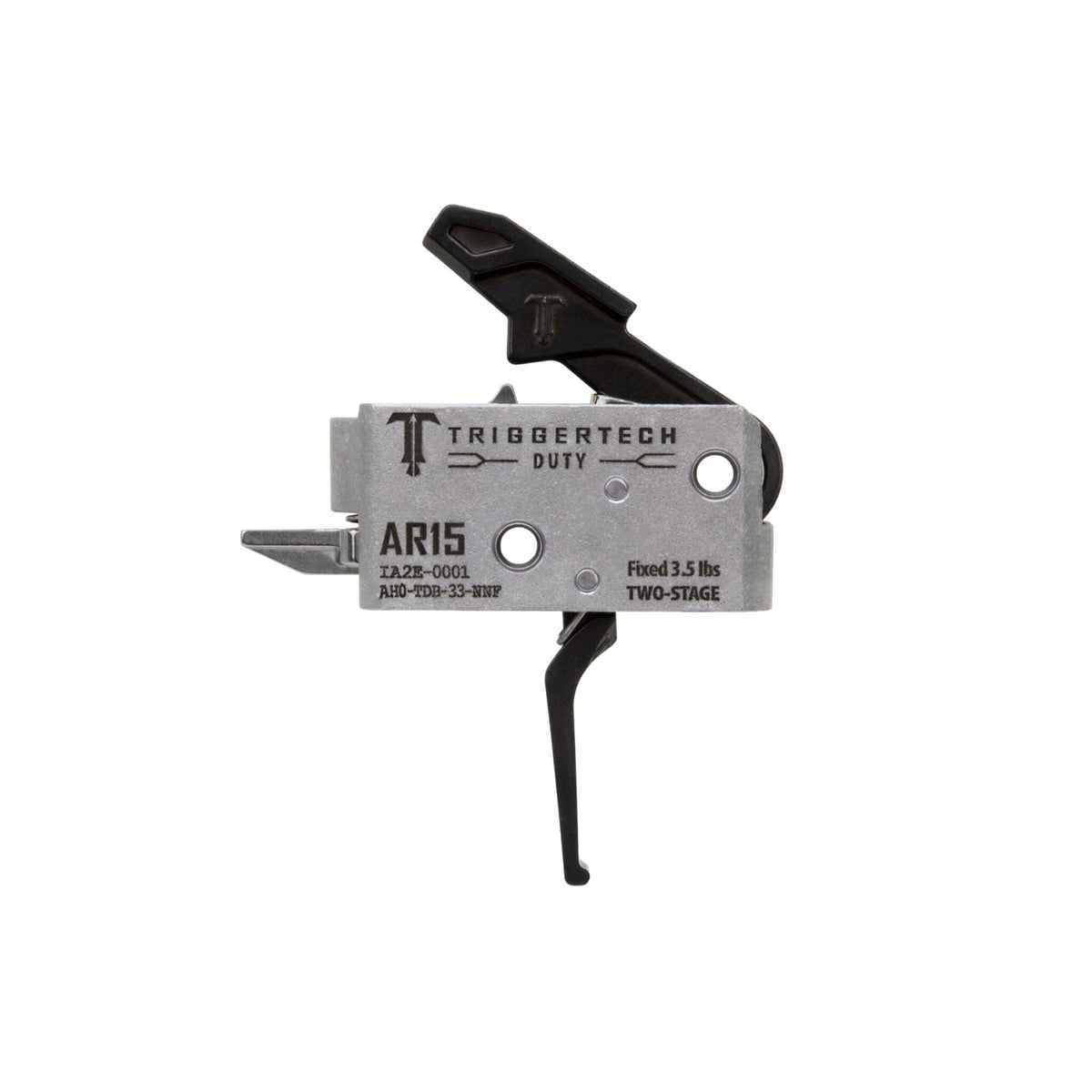 TriggerTech Duty Two-Stage Trigger - AR-15 - Flat - Black, AH0-TDB-33-NNF