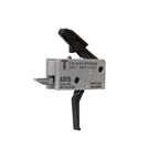 TriggerTech Duty Two-Stage Trigger - AR-15 - Flat - Black, side profile showing the housing markings