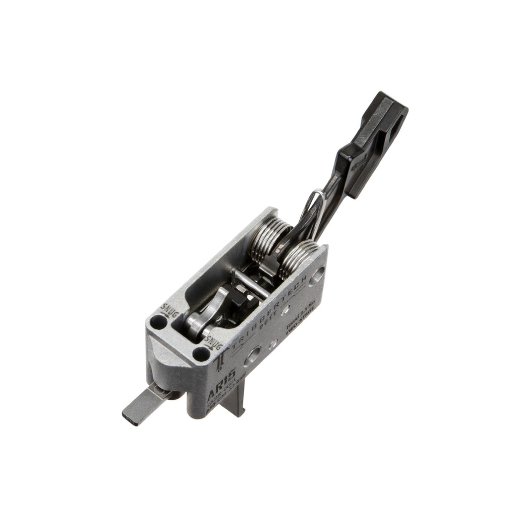TriggerTech Duty Two-Stage Trigger - AR-15 - Flat - Black, angled view from above showing the internals